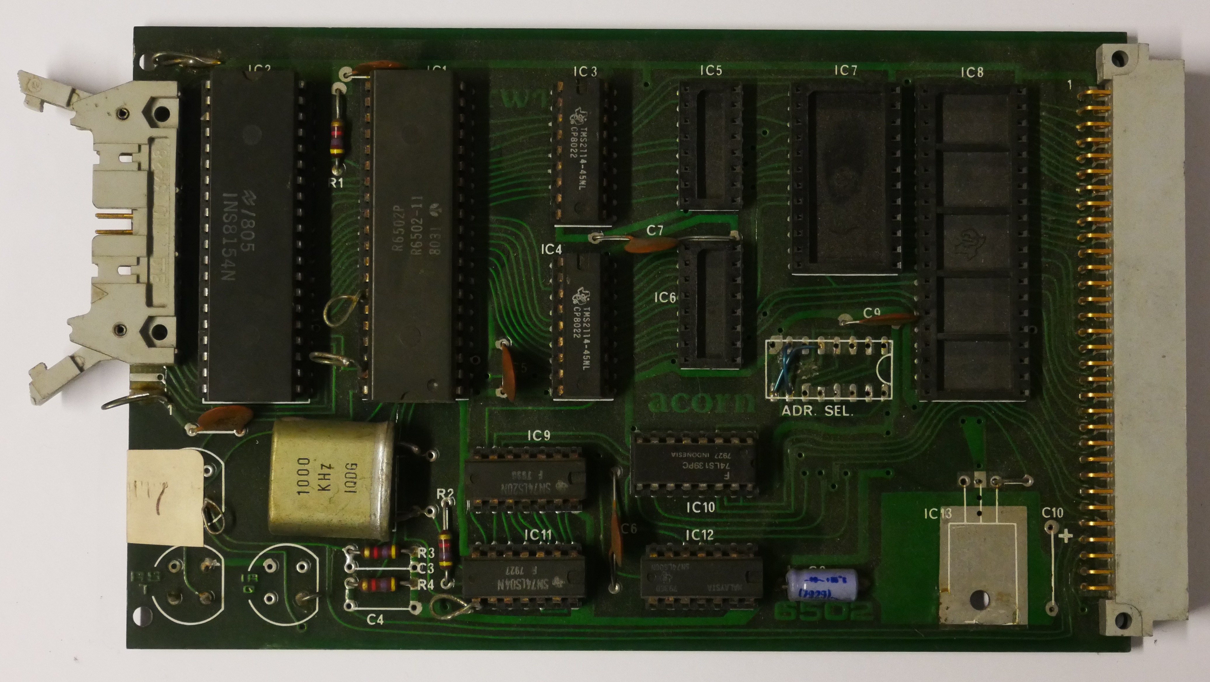 6502 CPU Board Issue 3 #4 Top Side Photo